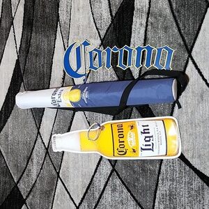 CORONA BEER BOTTLE SIGN UNISEX BRACELET CORONA METAL SIGN 5-CAN SLING BAG BUNDLE